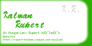 kalman rupert business card